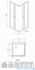 Deante Funkia kabina kwadratowa 90x90x185 cm szronione KYC 641K